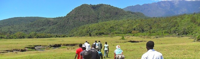 mt. meru hiking at arusha national park - mountain hiking